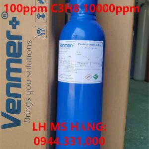 Bình khí chuẩn CO 100ppm C3H8 10000ppm