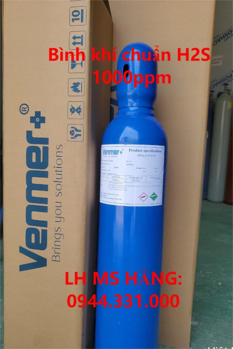 Bình khí chuẩn H2S 1000ppm