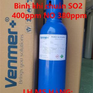 Bình khí chuẩn SO2 400ppm NO 380ppm