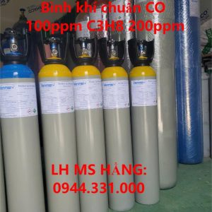 Bình khí chuẩn CO 100ppm C3H8 200ppm