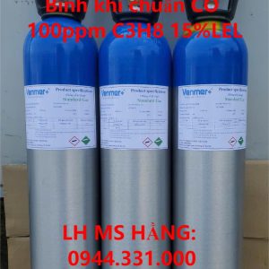 Bình khí chuẩn CO 100ppm C3H8 15%LEL