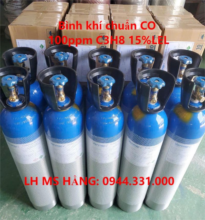 Bình khí chuẩn CO 100ppm C3H8 15%LEL