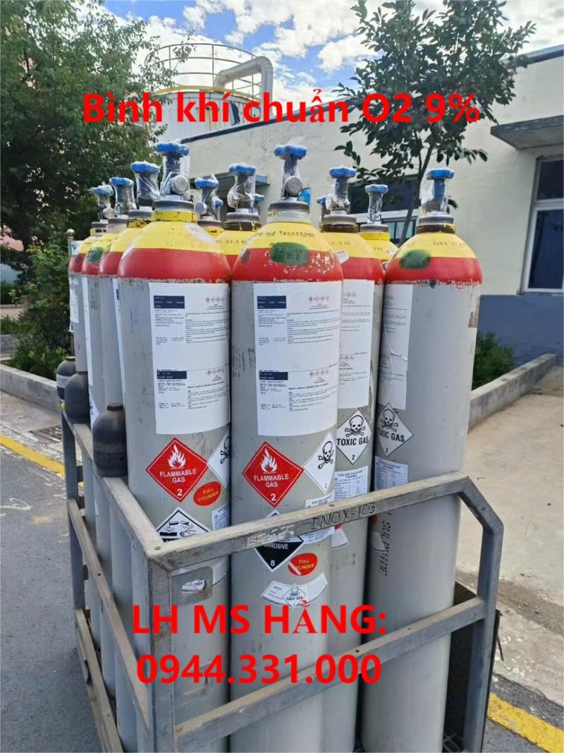 Bình khí chuẩn O2 9%