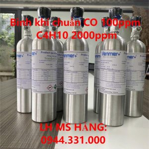 Bình khí chuẩn CO 100ppm C4H10 2000ppm