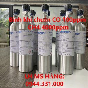 Bình khí chuẩn CO 100ppm CH4 4000ppm