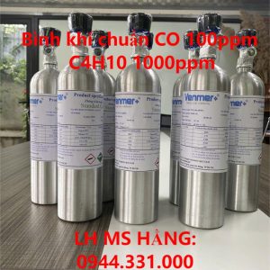 Bình khí chuẩn CO 100ppm C4H10 1000ppm