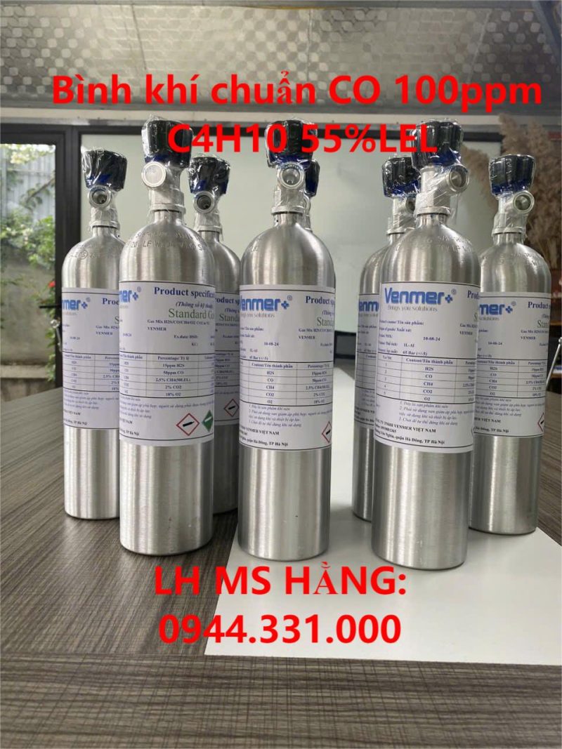 Bình khí chuẩn CO 100ppm C4H10 55%LEL