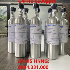 Bình khí chuẩn CO 100ppm C4H10 6500ppm