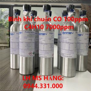 Bình khí chuẩn CO 100ppm C4H10 7000ppm