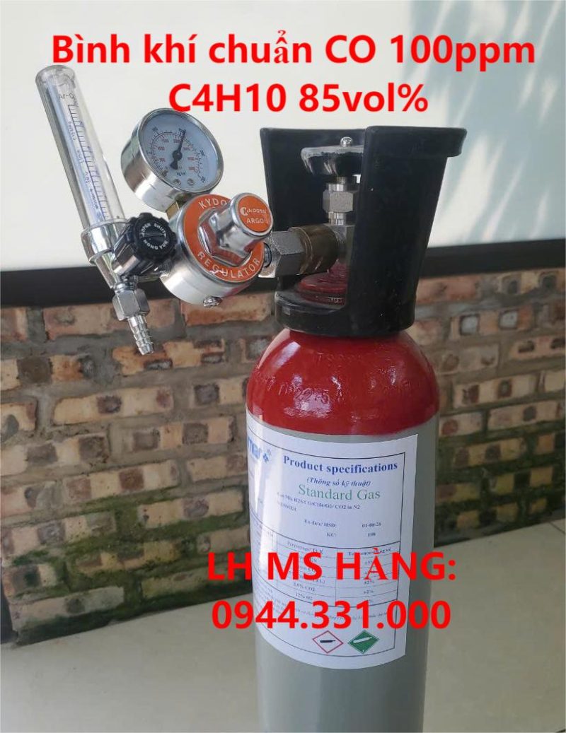 Bình khí chuẩn CO 100ppm C4H10 85vol