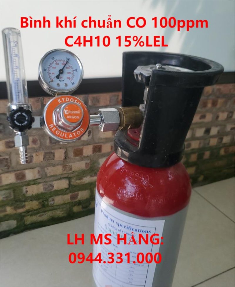 Bình khí chuẩn CO 100ppm C4H10 15%LEL