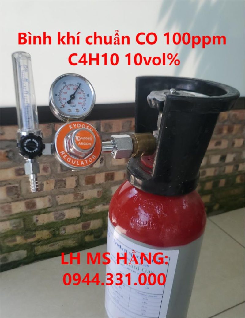 Bình khí chuẩn CO 100ppm C4H10 10vol%