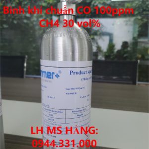 Bình khí chuẩn CO 100ppm CH4 30 vol%