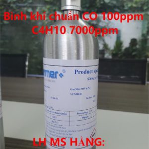 Bình khí chuẩn CO 100ppm C4H10 7000ppm