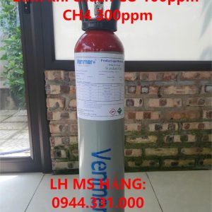 Bình khí chuẩn CO 100ppm CH4 300ppm