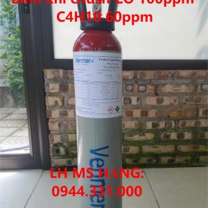 Bình khí chuẩn CO 100ppm C4H10 60ppm