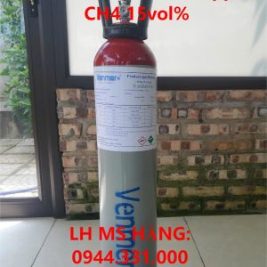 Bình khí chuẩn CO 100ppm CH4 15vol%