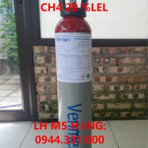 Bình khí chuẩn CO 100ppm CH4 20 20%LEL