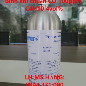 Bình khí chuẩn CO 100ppm C4H10 4vol%