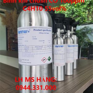 Bình khí chuẩn CO 100ppm C4H10 55vol%