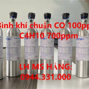 Bình khí chuẩn CO 100ppm C4H10 700ppm