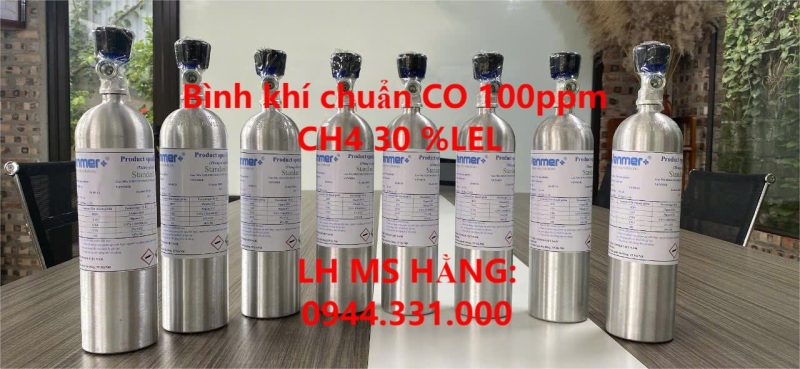 Bình khí chuẩn CO 100ppm CH4 30 %LEL