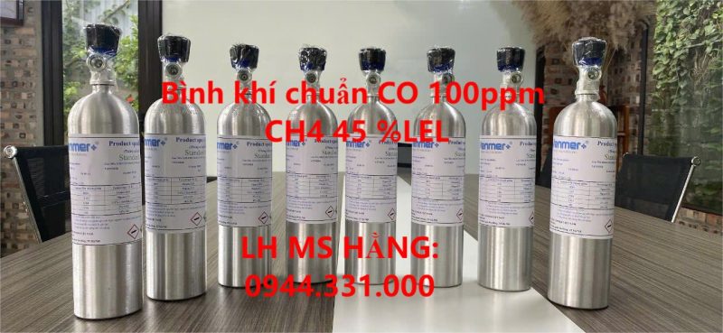 Bình khí chuẩn CO 100ppm CH4 45 %LEL