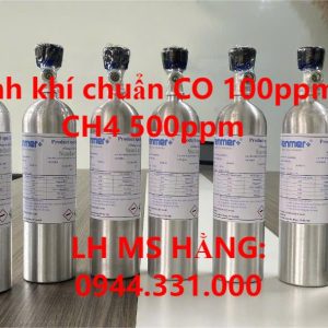 Bình khí chuẩn CO 100ppm CH4 500ppm