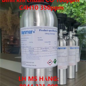 Bình khí chuẩn CO 100ppm C4H10 350ppm