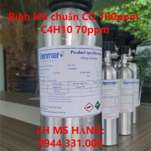 Bình khí chuẩn CO 100ppm C4H10 70ppm