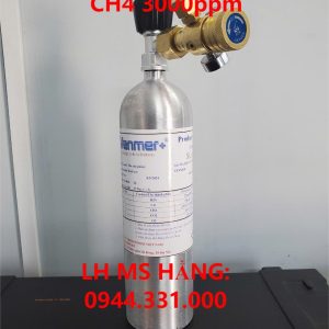 Bình khí chuẩn CO 100ppm CH4 3000ppm