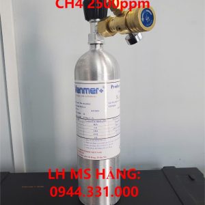 Bình khí chuẩn CO 100ppm CH4 2500ppm