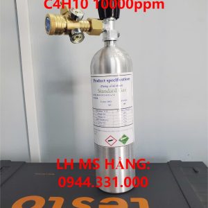 Bình khí chuẩn CO 100ppm C4H10 10000ppm