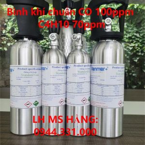 Bình khí chuẩn CO 100ppm C4H10 70ppm