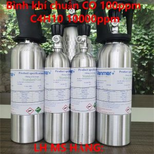 Bình khí chuẩn CO 100ppm C4H10 10000ppm