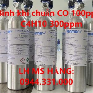 Bình khí chuẩn CO 100ppm C4H10 300ppm