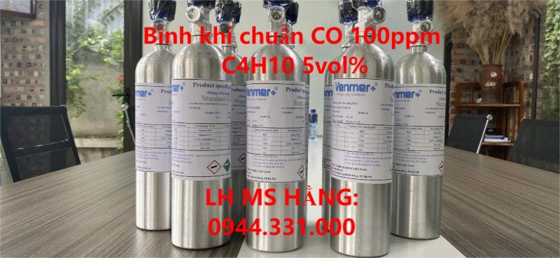 Bình khí chuẩn CO 100ppm C4H10 5vol%