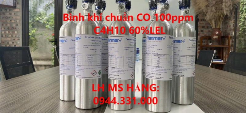 Bình khí chuẩn CO 100ppm C4H10 60%LEL