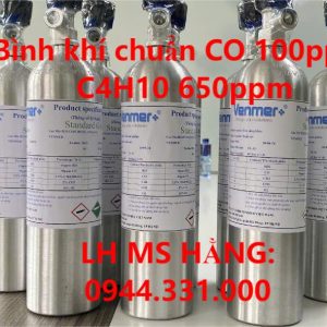 Bình khí chuẩn CO 100ppm C4H10 650ppm