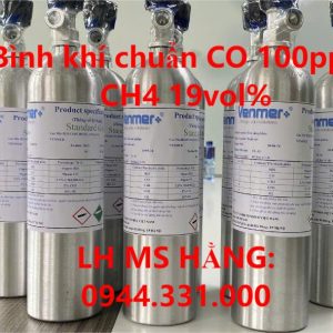 Bình khí chuẩn CO 100ppm CH4 19vol%