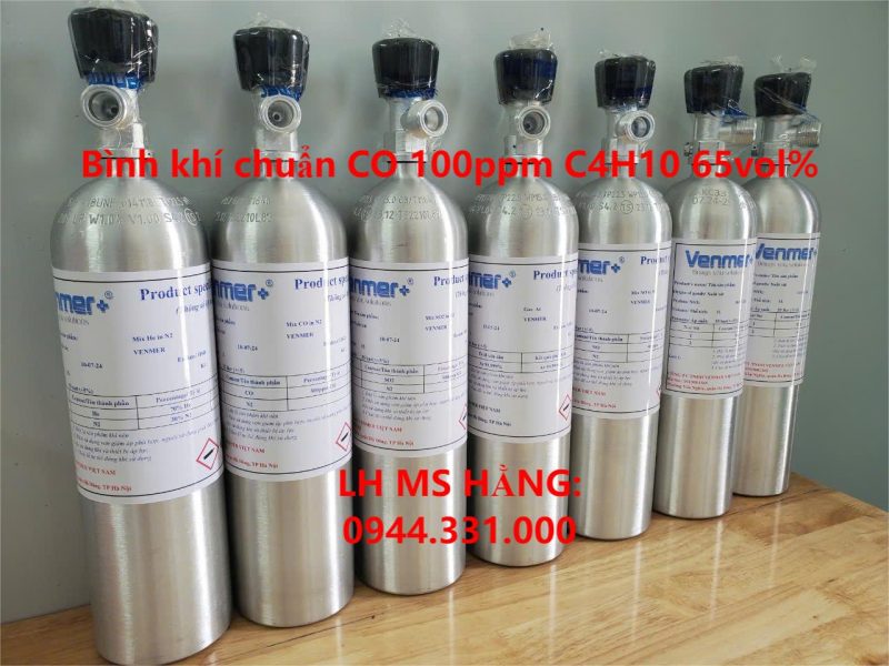 Bình khí chuẩn CO 100ppm C4H10 65vol%