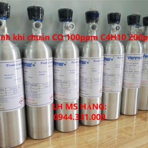 Bình khí chuẩn CO 100ppm C4H10 200ppm