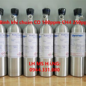 Bình khí chuẩn CO 100ppm CH4 250ppm