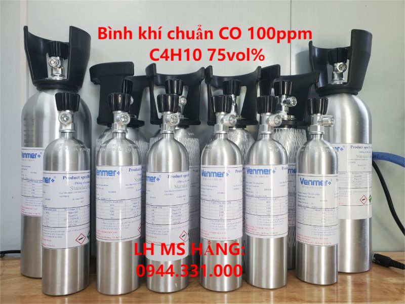 Bình khí chuẩn CO 100ppm C4H10 75vol%