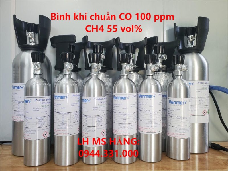 Bình khí chuẩn CO 100 ppm CH4 55 vol%