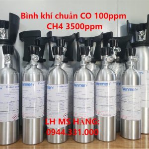 Bình khí chuẩn CO 100ppm CH4 3500ppm