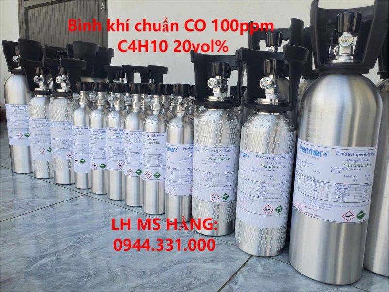 Bình khí chuẩn CO 100ppm C4H10 20vol%