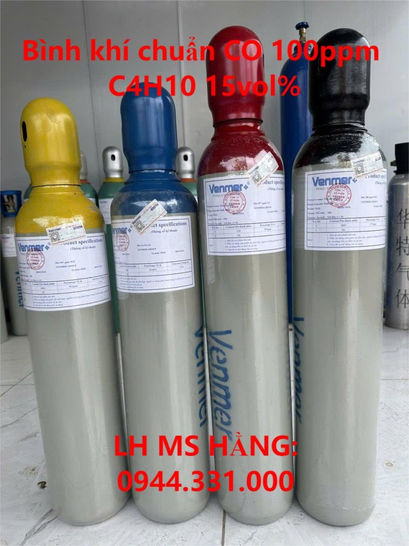 Bình khí chuẩn CO 100ppm C4H10 15vol%