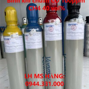 Bình khí chuẩn CO 100ppm CH4 40 vol%