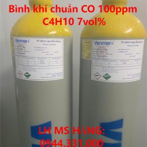 Bình khí chuẩn CO 100ppm C4H10 7vol%